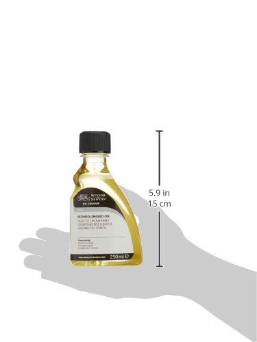 Winsor & Newton WN3039748 Refined Linseed Oil 250 ml, RCFRLO250