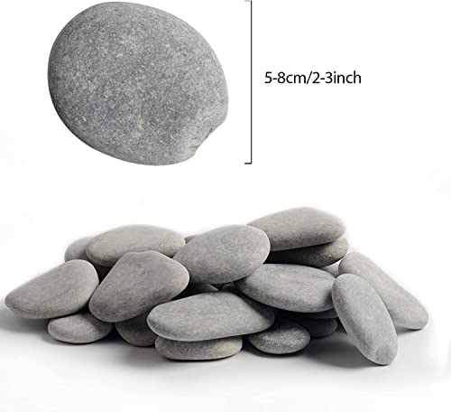 JWJK 15PCS Painting Rocks, Pebbles for painting,DIY Rocks Flat & Smooth Kindness Rocks for Arts, Crafts, Decoration, Medium/Small/Tiny Rocks for Painting,Hand Picked for Painting Stones 5-8cm