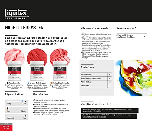 Liquitex Professional Acrylic Medium for Arcylic Paint, Modelling Paste, 946 ml