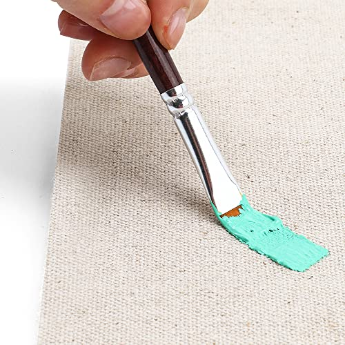 Transon Flat Paint Brush Set 7pcs for Multi-Media Painting