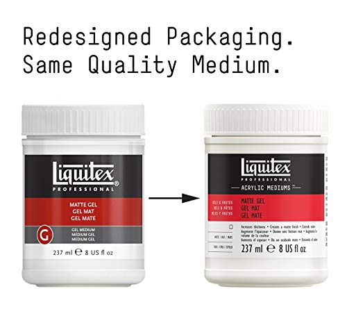 Liquitex Professional Acrylic Medium for Acrylic Paint, Matte Gel, 237 ml