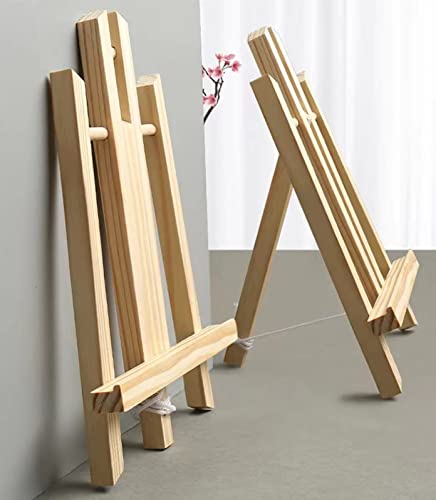 2 Pack Wooden Tabletop Art Display Easels, Small Painting Easel 30cm, Desktop Holder Stand for Displaying Canvas Paintings,Drawing, Weddings, Kids Arts & Crafts