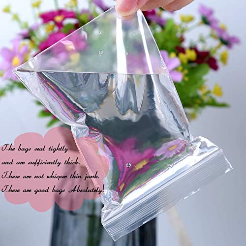 200PCS Thickening Plastic Bags Thicken 160μm for Jewelry Supplies, Beads, Screws, Sample bags for Home, Kitchen Storage, Crafts, Jewellery, DIY Arts (6*9cm)