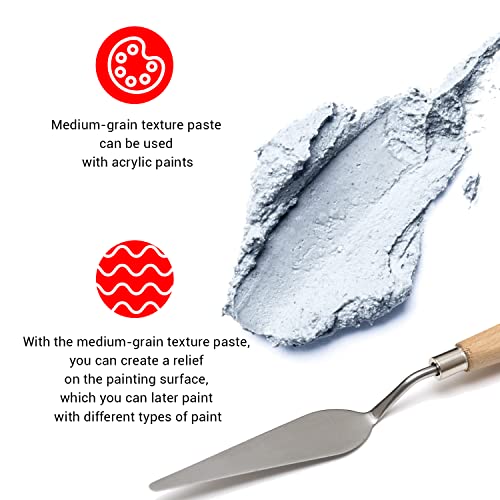 7 Artists Premium Texture Paste Medium Grain 280 ml - Modelling Paste | Modelling Paste For Acrylic Painting | Texture Paste For Acrylic Paint | Modeling Paste For Art