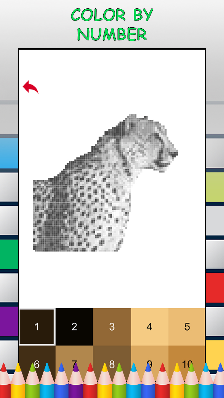 Big Cats Pixel Art Color by Number Game - FREE No Ads Pixel Art Puzzle - Coloring Book Pages - Happy, Creative & Relaxing - Paint & Crayon Palette - Create Color Art - Share Creations with Friends!