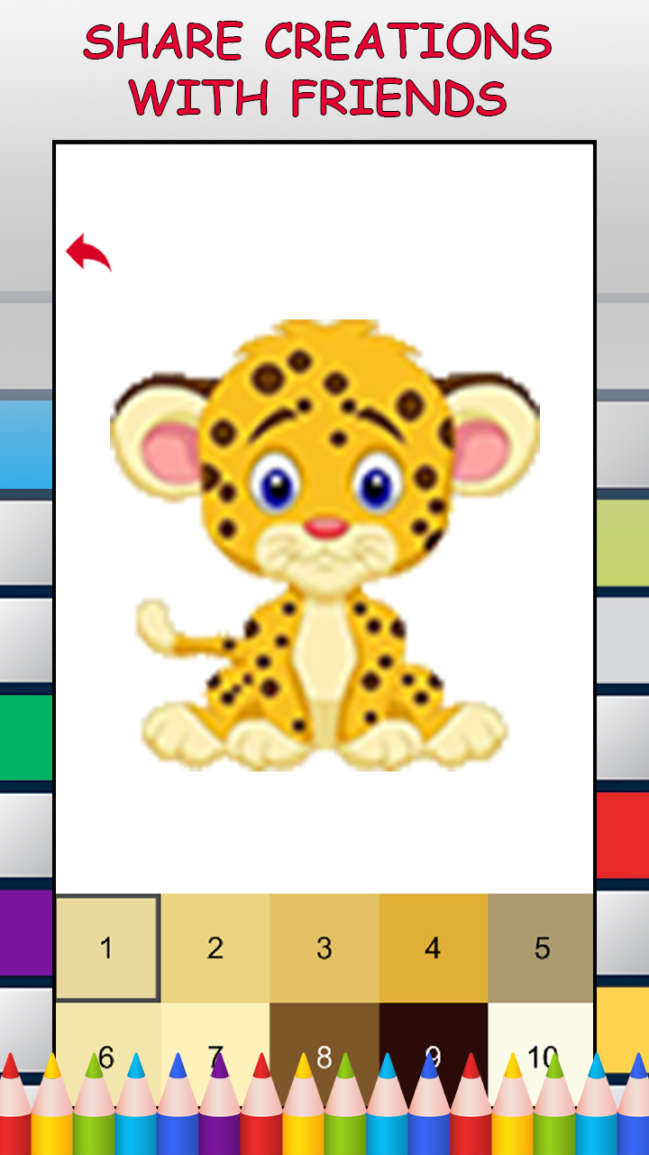 Big Cats Pixel Art Color by Number Game - FREE No Ads Pixel Art Puzzle - Coloring Book Pages - Happy, Creative & Relaxing - Paint & Crayon Palette - Create Color Art - Share Creations with Friends!