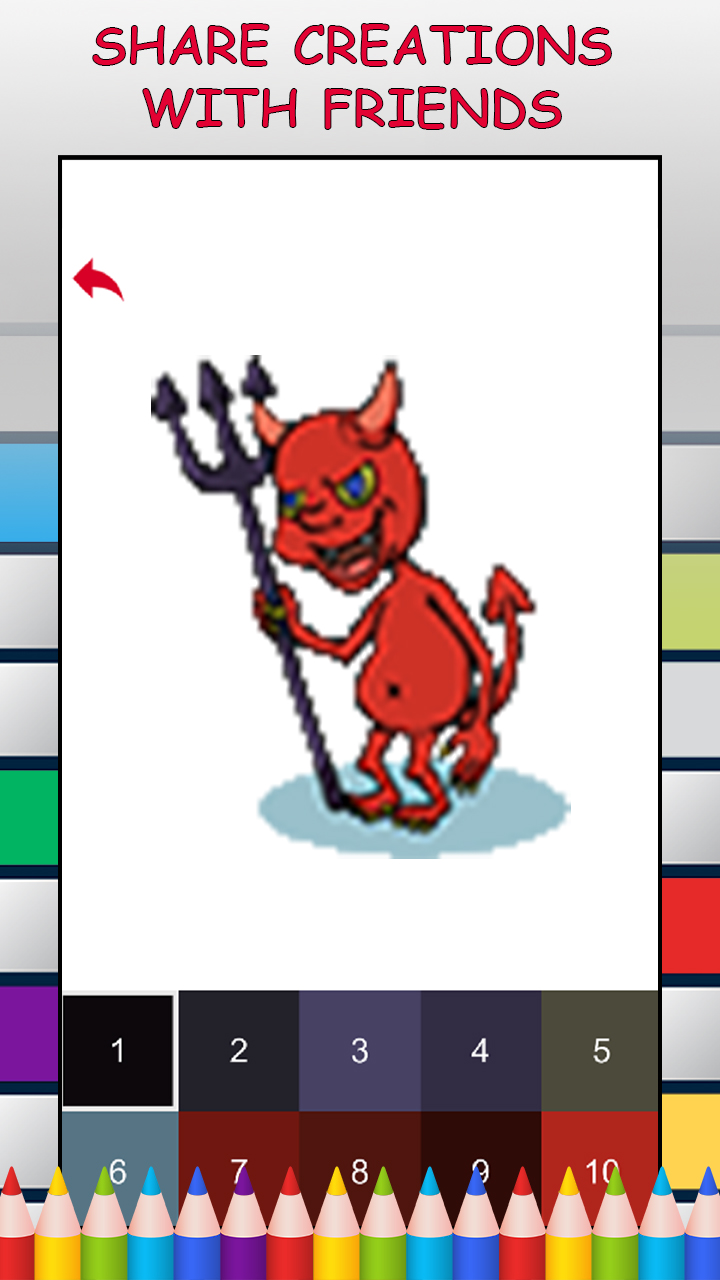 Halloween Pixel Art Color by Number Game - FREE No Ads Pixel Art Puzzle - Coloring Book Pages - Happy, Creative & Relaxing - Paint & Crayon Palette - Create Color Art - Share Creations with Friends!