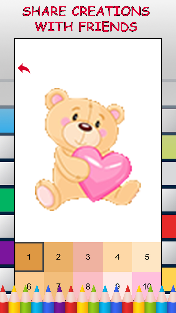 Love & Romance Pixel Art Color by Number Game - FREE No Ads Pixel Art Puzzle - Coloring Book Pages - Happy, Creative & Relaxing - Paint & Crayon Palette - Create Color Art - Share Creations!