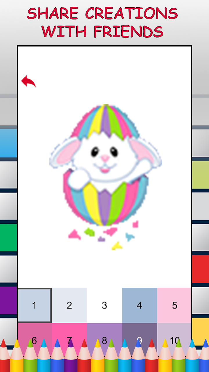 Easter Pixel Art Color by Number Game - FREE No Ads Pixel Art Puzzle - Coloring Book Pages - Happy, Creative & Relaxing - Paint & Crayon Palette - Create Color Art - Share Creations with Friends!