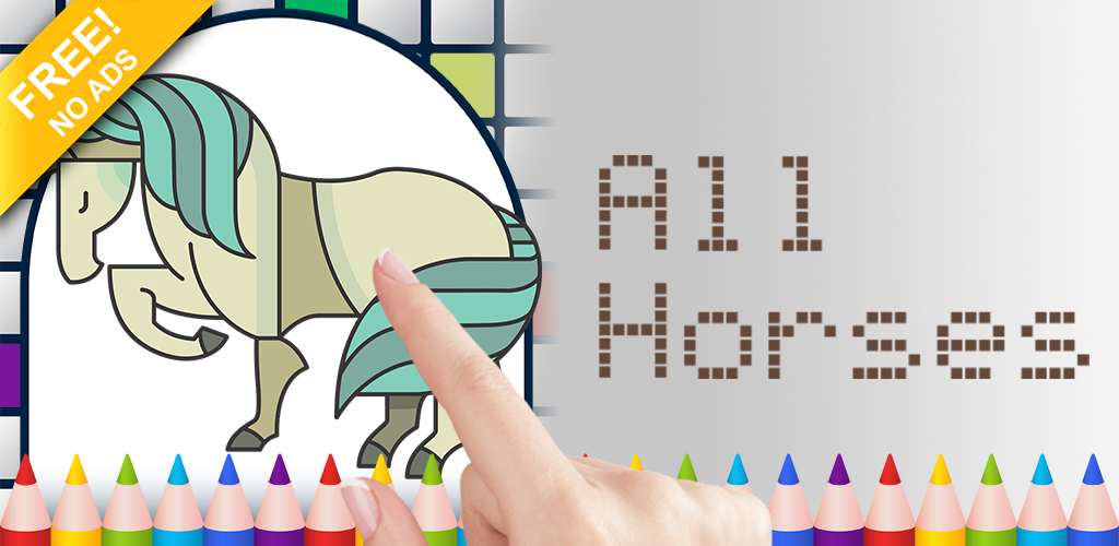 All Horses Pixel Art Color by Number Game - FREE No Ads Pixel Art Puzzle - Coloring Book Pages - Happy, Creative & Relaxing - Paint & Crayon Palette - Create Color Art - Share Creations with Friends!