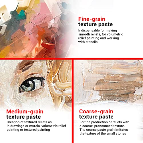 7 Artists Premium Texture Paste Medium Grain 280 ml - Modelling Paste | Modelling Paste For Acrylic Painting | Texture Paste For Acrylic Paint | Modeling Paste For Art