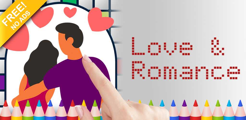 Love & Romance Pixel Art Color by Number Game - FREE No Ads Pixel Art Puzzle - Coloring Book Pages - Happy, Creative & Relaxing - Paint & Crayon Palette - Create Color Art - Share Creations!