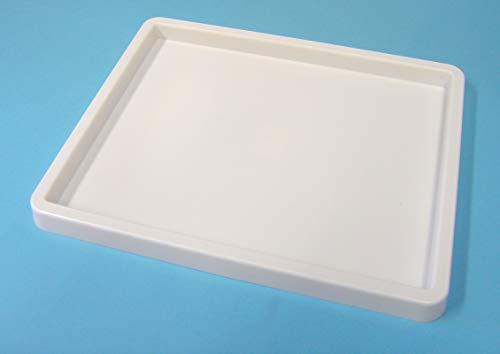 Set of 3 White Inking Tray Craft Paint Palette by Major Brushes 25cm × 20cm Sturdy Plastic Mixing Tray for Rollers