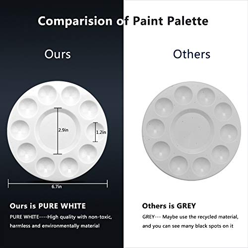Hulameda 12 Pcs Paint Palettes, Paint Palette Tray Plastic for Kids and Adults to Create DIY Craft Professional Art Painting