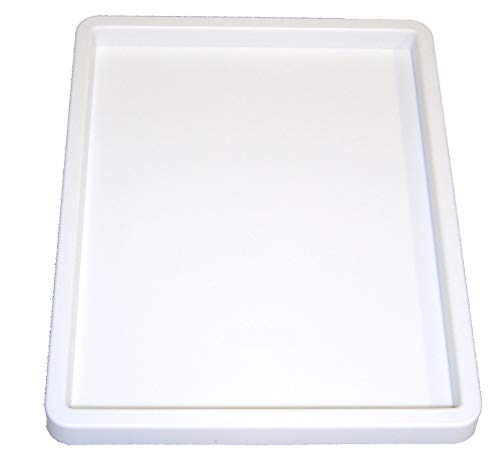 Set of 3 White Inking Tray Craft Paint Palette by Major Brushes 25cm × 20cm Sturdy Plastic Mixing Tray for Rollers