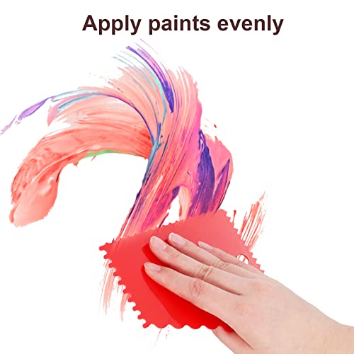 Zocipro 8Pcs Palette Knife Set, 5Pcs Pallet Knife Painting Tools with 3 Plastic Scraper, Oil Painting Mixing Scraper, Stainless Steel Painting Paint Knife Spatula Set for Art Craft Painting