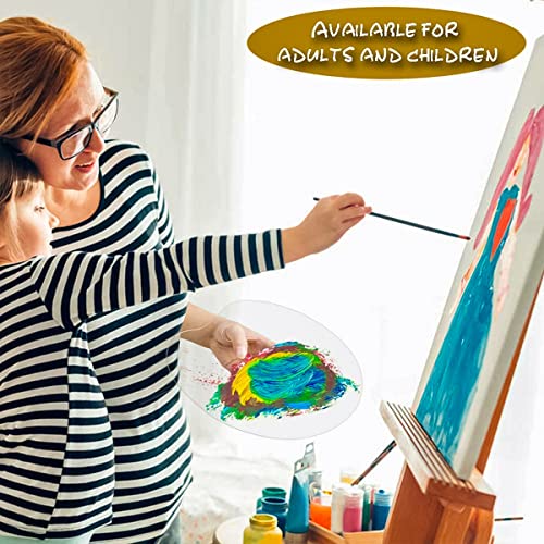 Paint Palette, Pallet, Paint Pallet, Painting Palette, Clear Acrylic Paint Palette, Oval Acrylic Paint Pallet with Thumb Hole, Non-Stick Oil Paint Palette, for DIY Art Craft Painting (5.9 x 9.8 in)