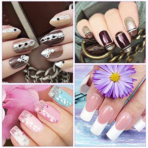 Sibba Nail Art Palette with 5 Nail Brushes Sets Resin Nail Mixing Palette Polish Color Mixing Plate Golden Edge Nail Holder Display Board Cosmetic Mixing Tools (White)