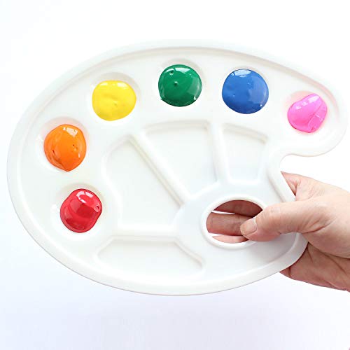YXQSED-3 Pieces Paint Tray Palettes with Thumb Hole - Best for Acrylic, Oil, Watercolor Paints & Paint Brushes