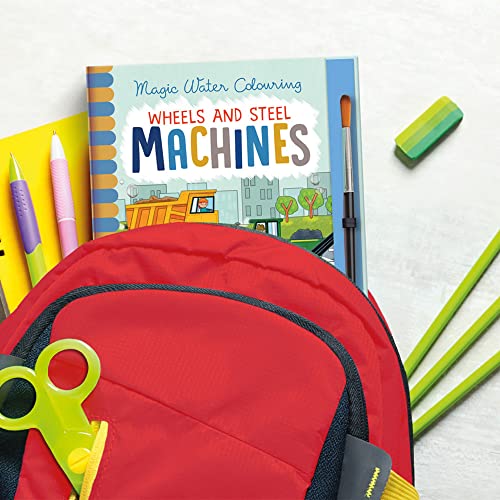Wheels and Steel - Machines, Mess Free Activity Book (Magic Water Colouring)