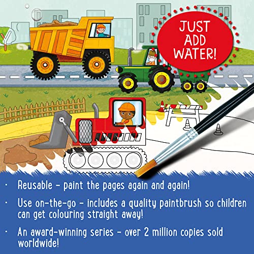 Wheels and Steel - Machines, Mess Free Activity Book (Magic Water Colouring)