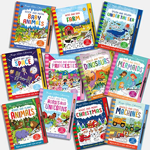 Wheels and Steel - Machines, Mess Free Activity Book (Magic Water Colouring)