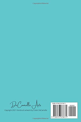 DeCamville Arts Paint Brush Blank Notebook