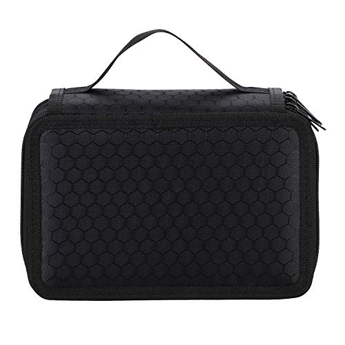 72 Inserting Paint Brush Holder Storage Colouring Pencils Organiser Portable Large Capacity Pencil Pen Case 4 Layers Pencil Bag Pouch Holder with Zipper Pencil Wrap for School Office Artist Boys Art