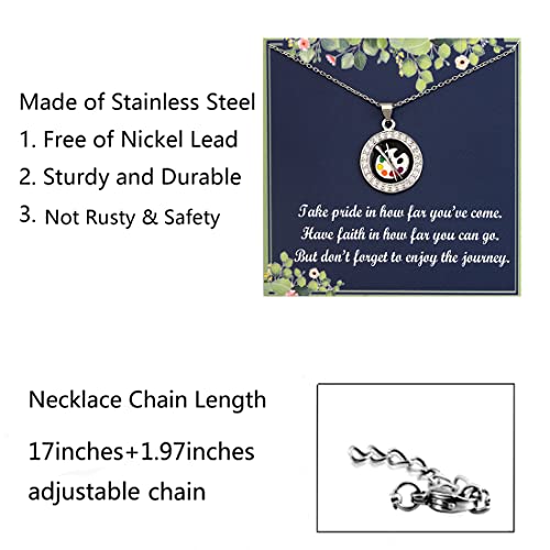 ENSIANTH Artist Paint Palette Necklace Colorful Painters Jewelry Paint Brush Charm Necklace Future Artist Gifts for Art Teacher (Palette NC TAKE-CARD)