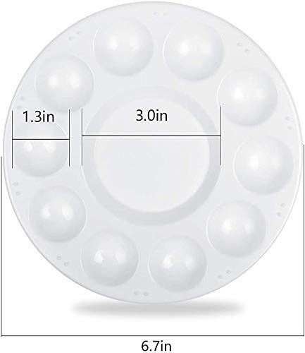 HTHL 14 PCS Set Paint Brushes,12 Pcs Artist Paint Brushes Set Include 2 Pcs 6.7 Inch Paint Palettes for Acrylic Painting Oil Painting Watercolor Painting Gouache Painting Face Painting (Blue)