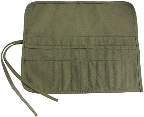 Paint Brush Holder, JTDEAL 22 Slots Paint Brush Storage for Acrylic Oil Watercolor Gouache Artist Paint Brush Roll Canvas Pouch, Army Green