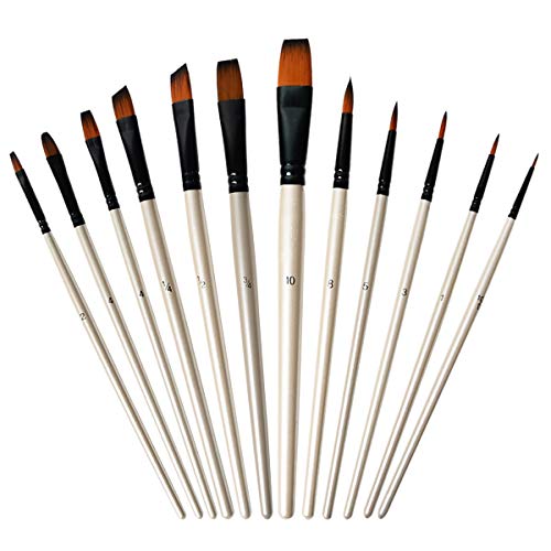 Conda Acrylic Painting Brushes, Oil Paint Brushes Set For Acrylic Watercolour Oil and Gouache, Painting Fine Art Painting Brush Set for Models, Nail, Details, Art Carft