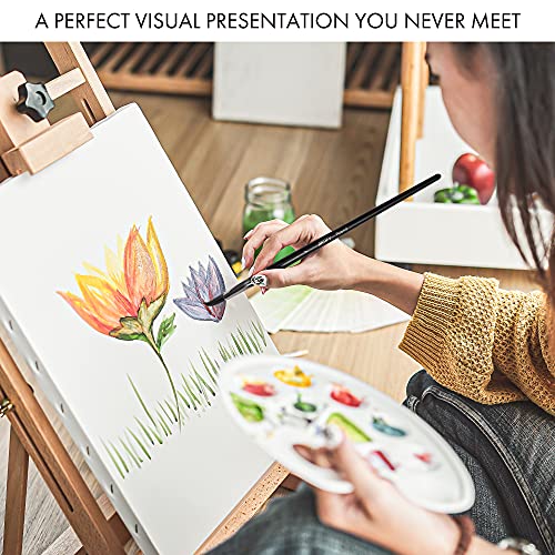 Artify 12 pcs Paint Brush Set - Nylon Painting Brushes for Acrylic, Oil, Watercolor and Gouache Painting for Kid and Adult, Beginner and Professional, with Round, Angle, Flat, Filbet, Fan Shape, Black