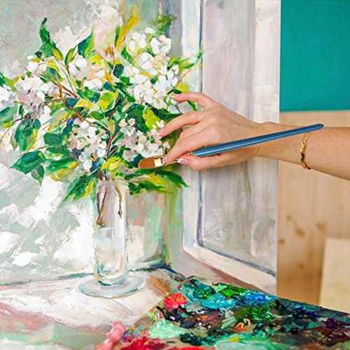 OTAIVE 20pcs Paint Brushes Art,Paint Brushes Set for Children Watercolor,Acrylic Gouache and Oil Painting,Face Painting DIY Art Crafts(Blue)