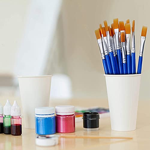 WYAN 6pcs Flat Paint Brushes,small Brush Bulk For Fine Detailing, Art Painting-acrylic, Oil, Watercolor, Gouache, Model, Graffiti Drawing(Blue)