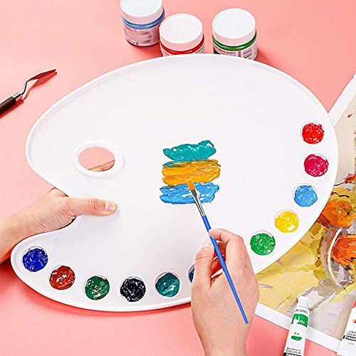 WYAN 6pcs Flat Paint Brushes,small Brush Bulk For Fine Detailing, Art Painting-acrylic, Oil, Watercolor, Gouache, Model, Graffiti Drawing(Blue)