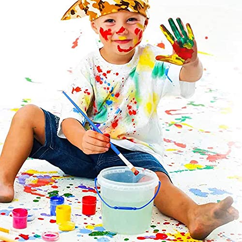 WYAN 6pcs Flat Paint Brushes,small Brush Bulk For Fine Detailing, Art Painting-acrylic, Oil, Watercolor, Gouache, Model, Graffiti Drawing(Blue)