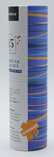 Artecho Fine Detail Paint Brushes,Set of 15, Art Brushes kit Suitable for Acrylic, Oil,Watercolor,Gouache,Premium Nylon Hairs