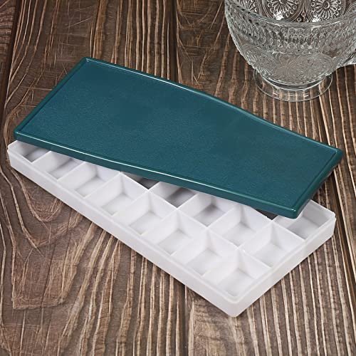 PATIKIL 24 Compartments Paint Palette, Plastic Painting Tray Deep Saver Box with Soft Cover for Watercolor, Gouache, Oil Paint, Art