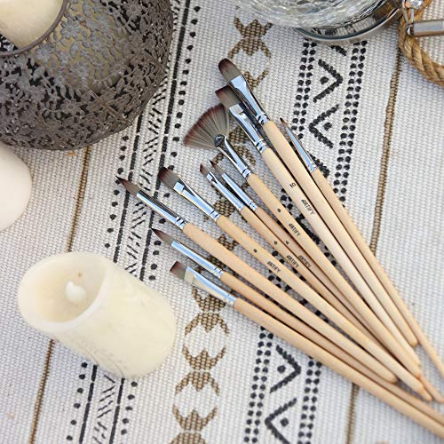ARTIFY 24 pcs Paint Brush Set,Expert Series,Enhanced Synthetic Brush Set with Canvas Roll and Palette Knife for Acrylic Oil Watercolour Gouache (24 pcs)