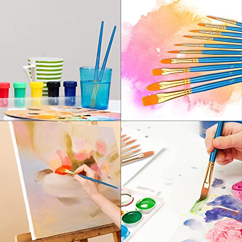 Amazon Basics Art Paint Brush Set, 10 Different Sizes for Artists, Adults & Kids