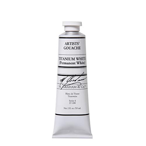 M. Graham 60ml Tube Gouache Paint, Titanium White