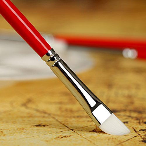 Artify Expert Paint Brushes Art Set for Acrylic Oil Watercolour Gouache | a Kit Hog Pony and Nylon Hairs | Including Two Large Size Nylon Brushes and a Carrying Pouch