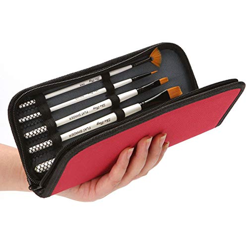 MAMUNU Paint Brushes Set with a Carrying Case, 10PCS Art Brushes Set for Acrylic, Oil, Watercolor and Gouache Painting