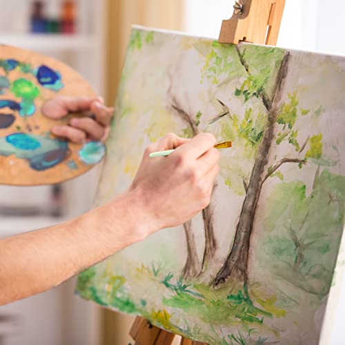 Paint Brushes Set 10 PCS Nylon Hair Paint Brushes for Acrylic Oil Watercolor Gouache Painting Face Paint Brushes for Children and Adults Green