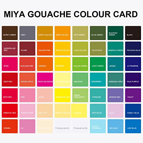 HIMI Gouache Paint Set, 56 Colours x 30ml/1oz with a Portable Carrying Case, Unique Jelly Cup Design, Non-Toxic, Guache Paint for Canvas Watercolor Paper - Perfect for Beginners, Students, Artists