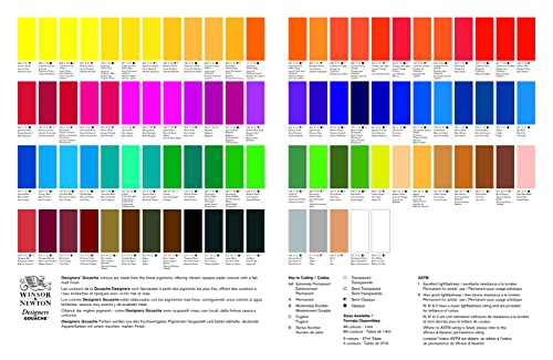 Winsor & Newton, Designers Gouache, Introductory Paint Set, 10 x 14 ml Tubes Assorted Colours