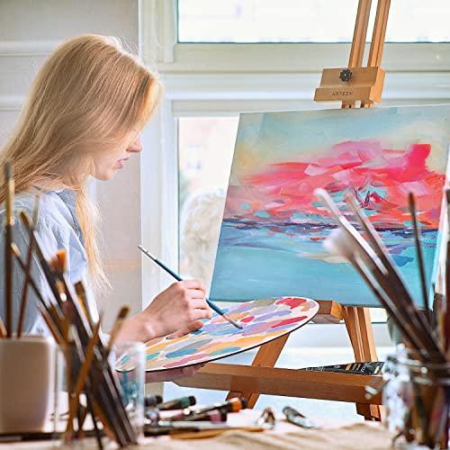 ARTEZA Gouache Paint, 12 Colours, Neon Tones, 144-ml Tubes, Opaque Water-Based Paint for Canvas and Paper, Art Supplies for Professionals, Students, and Kids