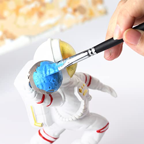 Angular Paint Brush, 9PC Oblique Tip Nylon Hair Angled Paint Brushes Set Art Artist Professional Painting Supplies for Acrylic, Watercolor, Gouache and Oil Painting (golden maple series)