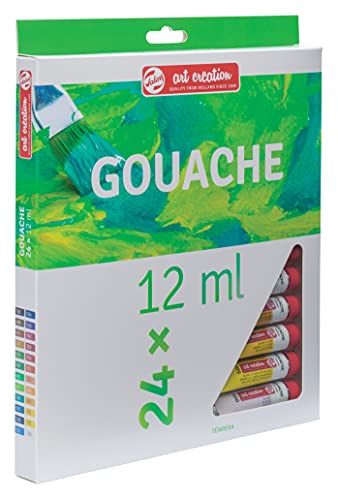 Talens Art Creation 9021624M Gouache 24-Piece Set,Blue/Green/Pink/Purple/Yellow